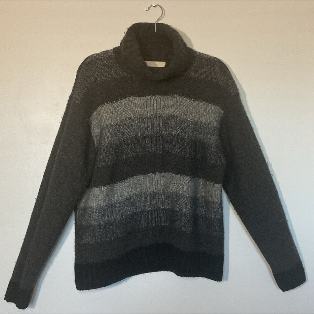 Perry Ellis Striped Wool Turtleneck Sweater Size XXL